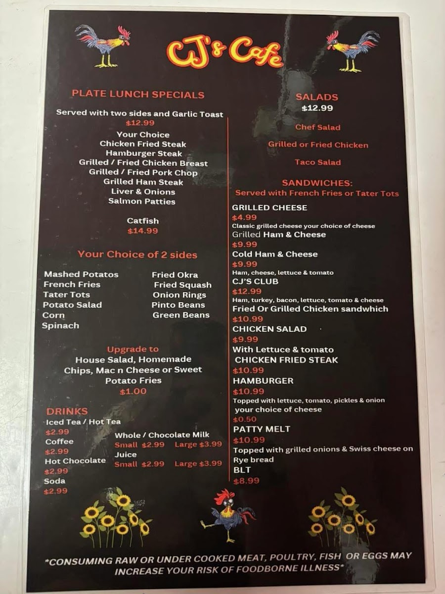 Menu Cj's Cafe-2