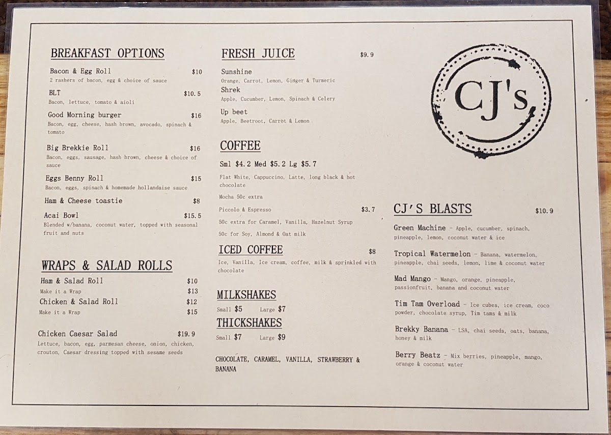 Menu Cj's Kalaru (Takeaway)-1
