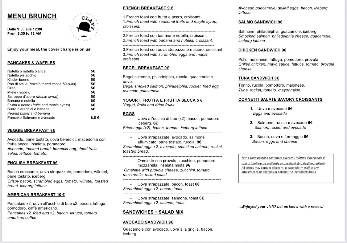 Menu Claff-6