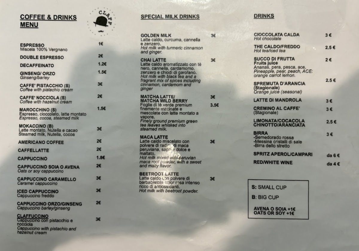 Menu Claff-8