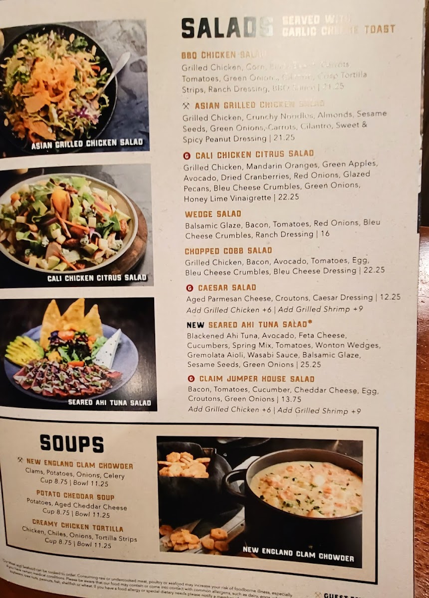 Menu Claim Jumper Steakhouse & Bar- Costa Mesa-6