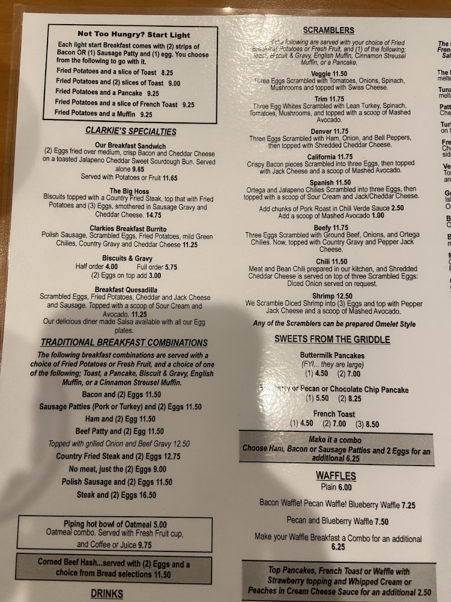 Menu Clarkie's Diner-3