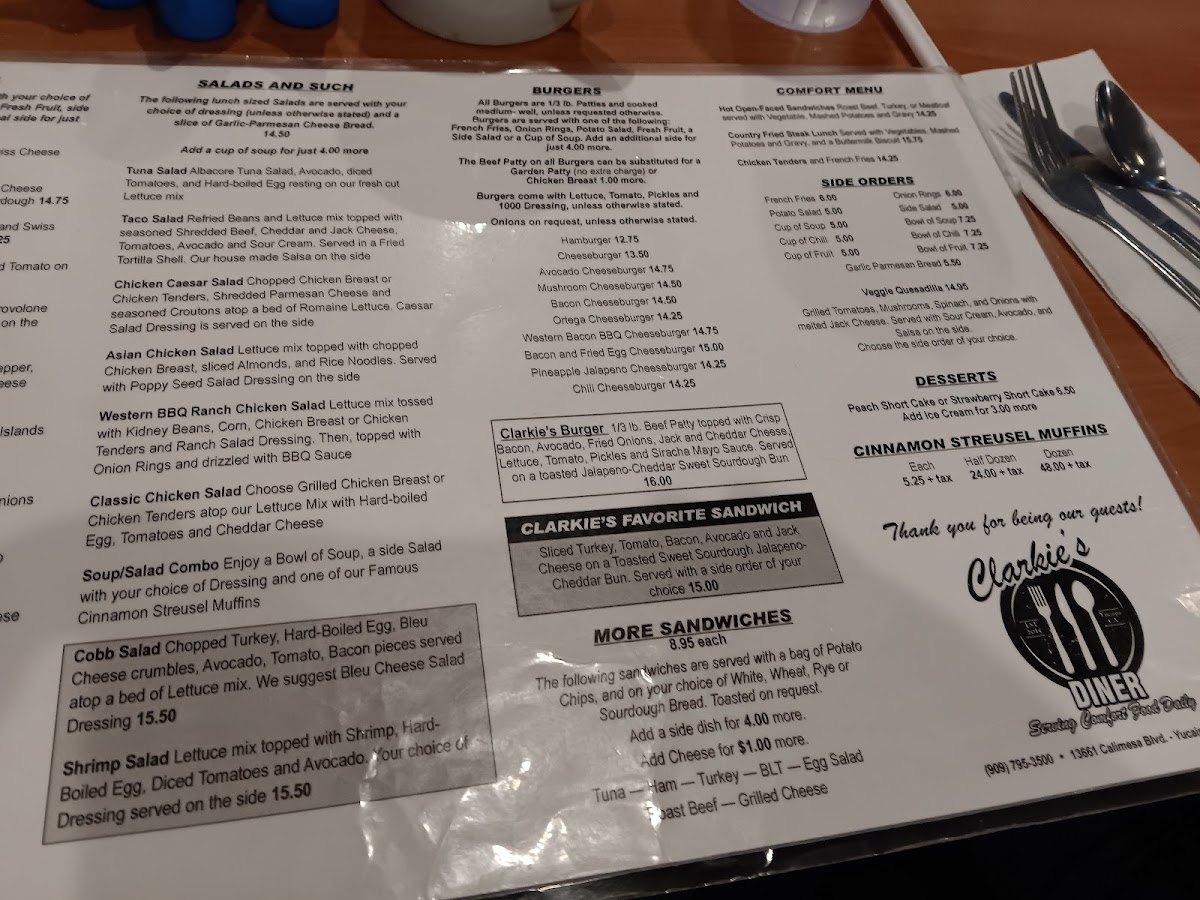 Menu Clarkie's Diner-4