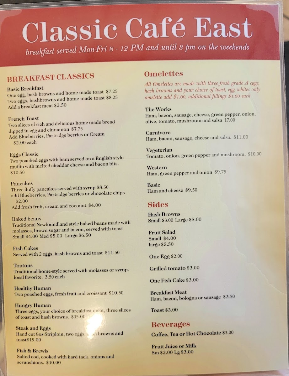 Menu Classic Cafe East-3