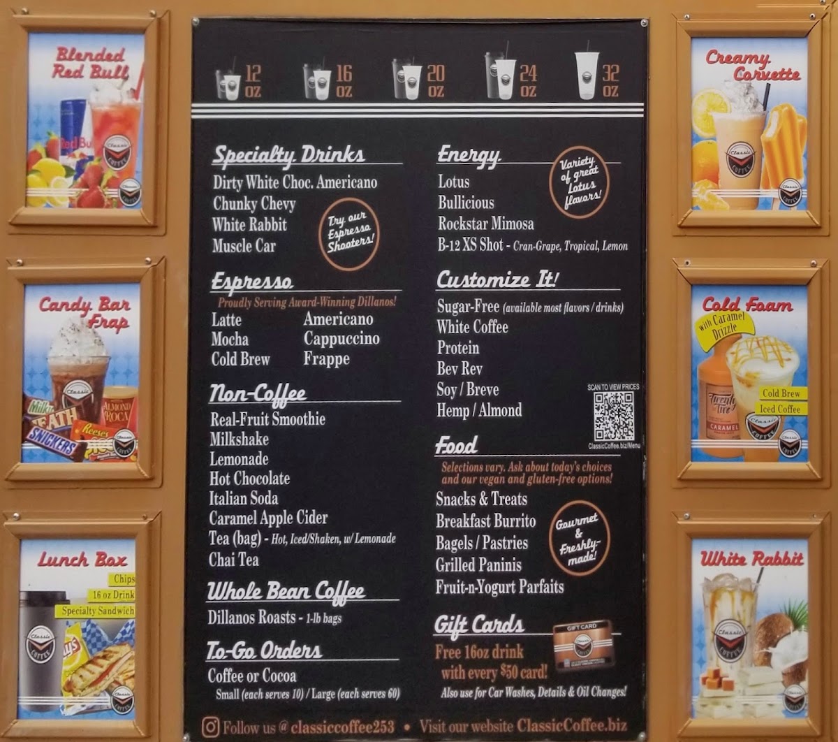 Menu Classic Coffee Drive-Thru & Café-1