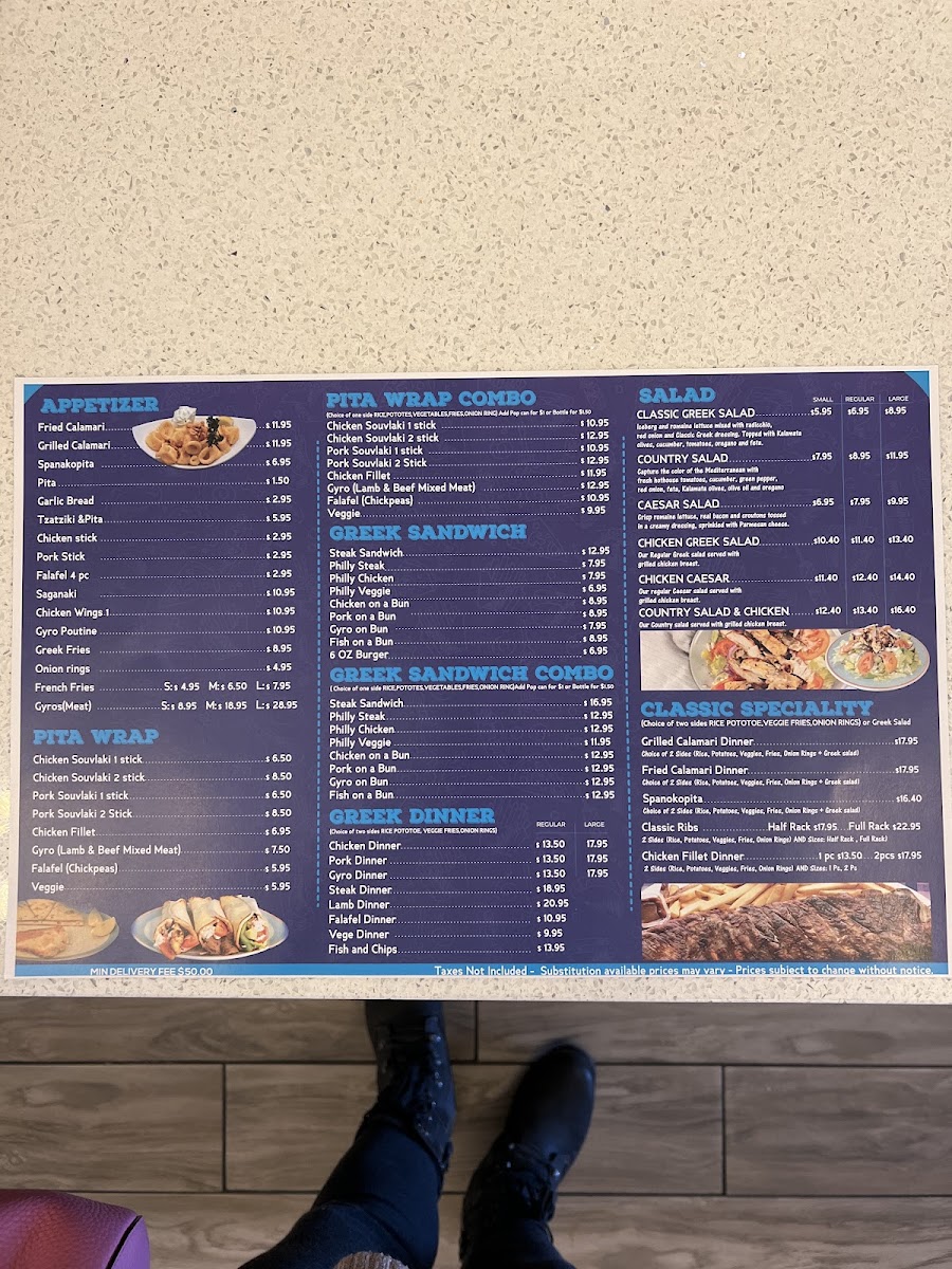 Menu Classic Greek (Stouffville)-1