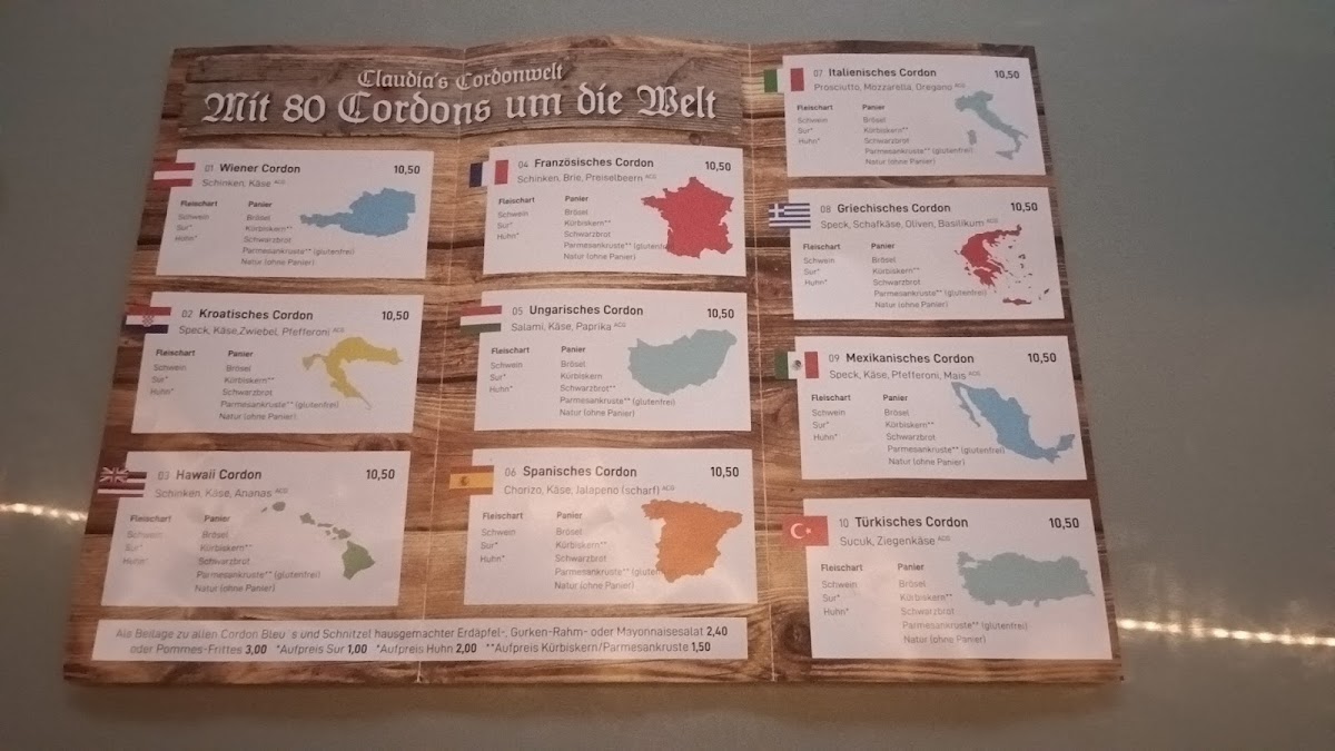 Menu Claudia´s Cordonwelt-1