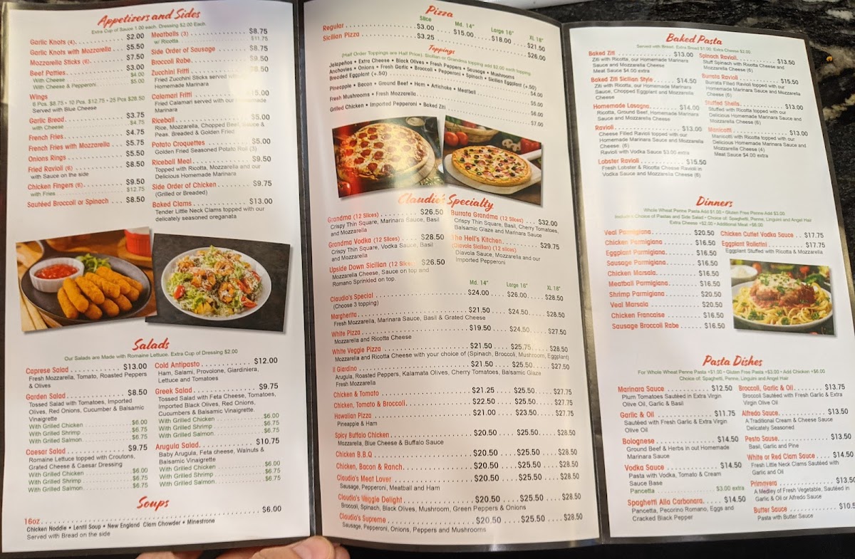 Menu Claudio's Pizza & Pasta-5