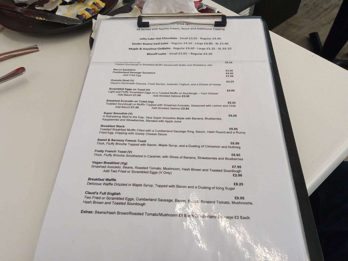 Menu Claud's Coffee Shop & Dessert Parlour-1