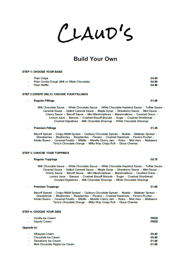 Menu Claud's Coffee Shop & Dessert Parlour-10
