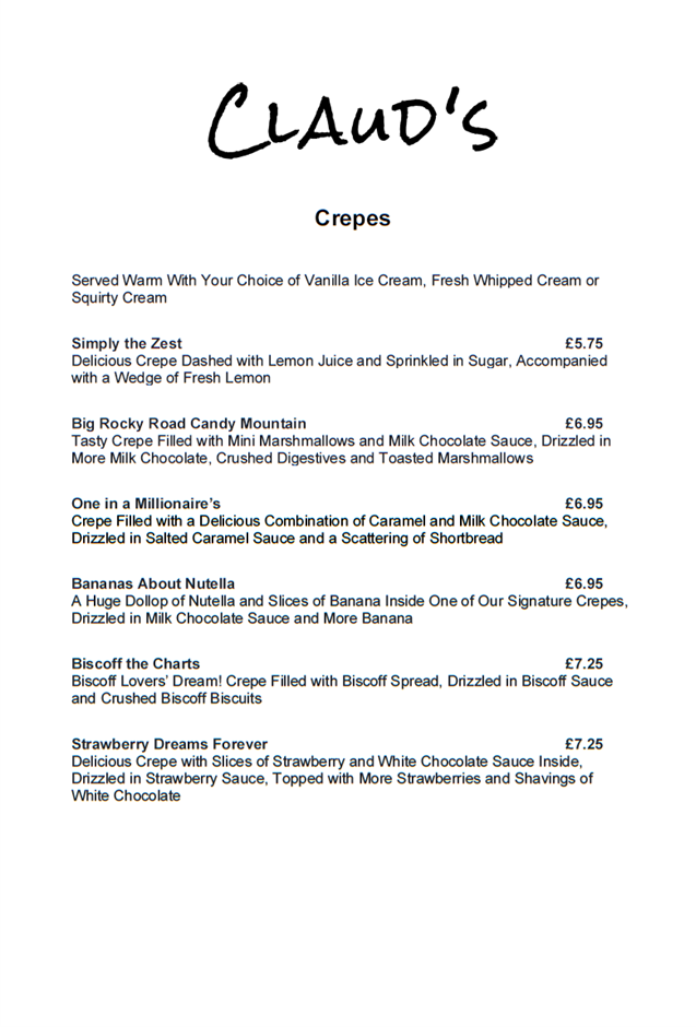 Menu Claud's Coffee Shop & Dessert Parlour-4