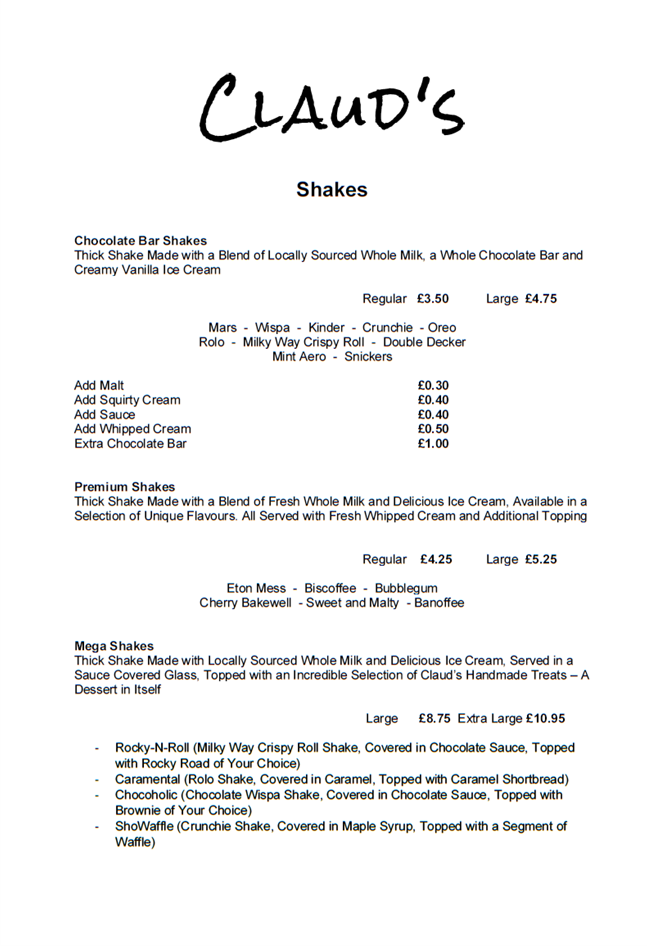 Menu Claud's Coffee Shop & Dessert Parlour-7