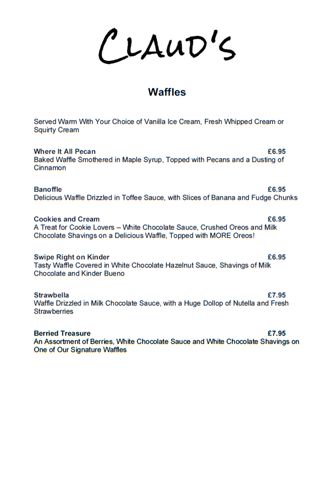 Menu Claud's Coffee Shop & Dessert Parlour-9
