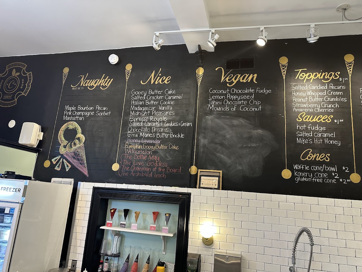 Menu Clementine's Naughty & Nice Ice Cream-2