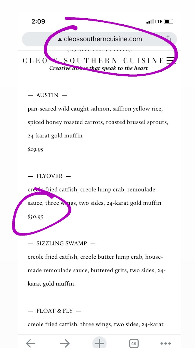 Menu Cleo's - Bronzeville-2
