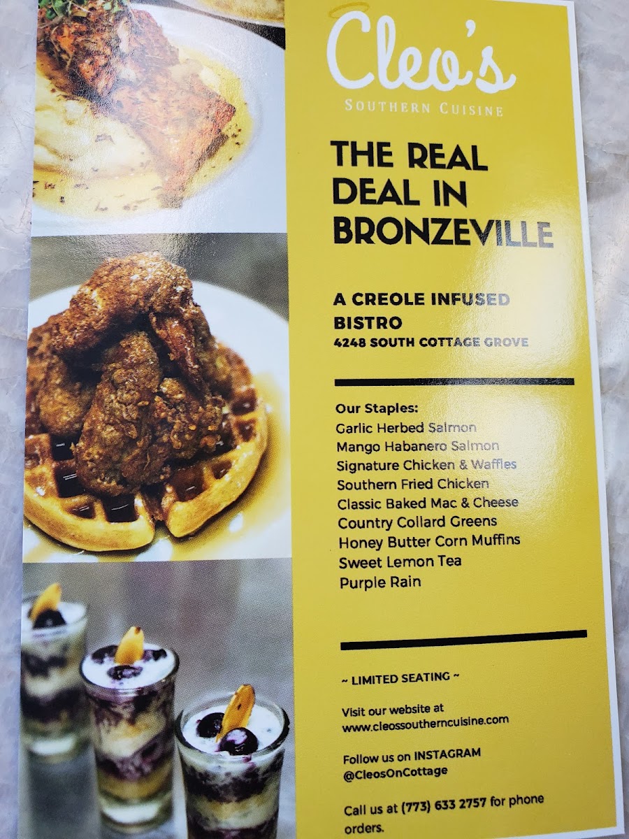 Menu Cleo's - Bronzeville-3
