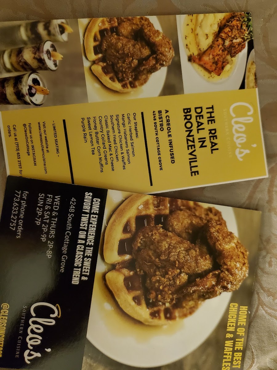 Menu Cleo's - Bronzeville-4