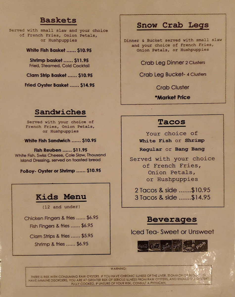 Menu Clermont Oyster Bar-2