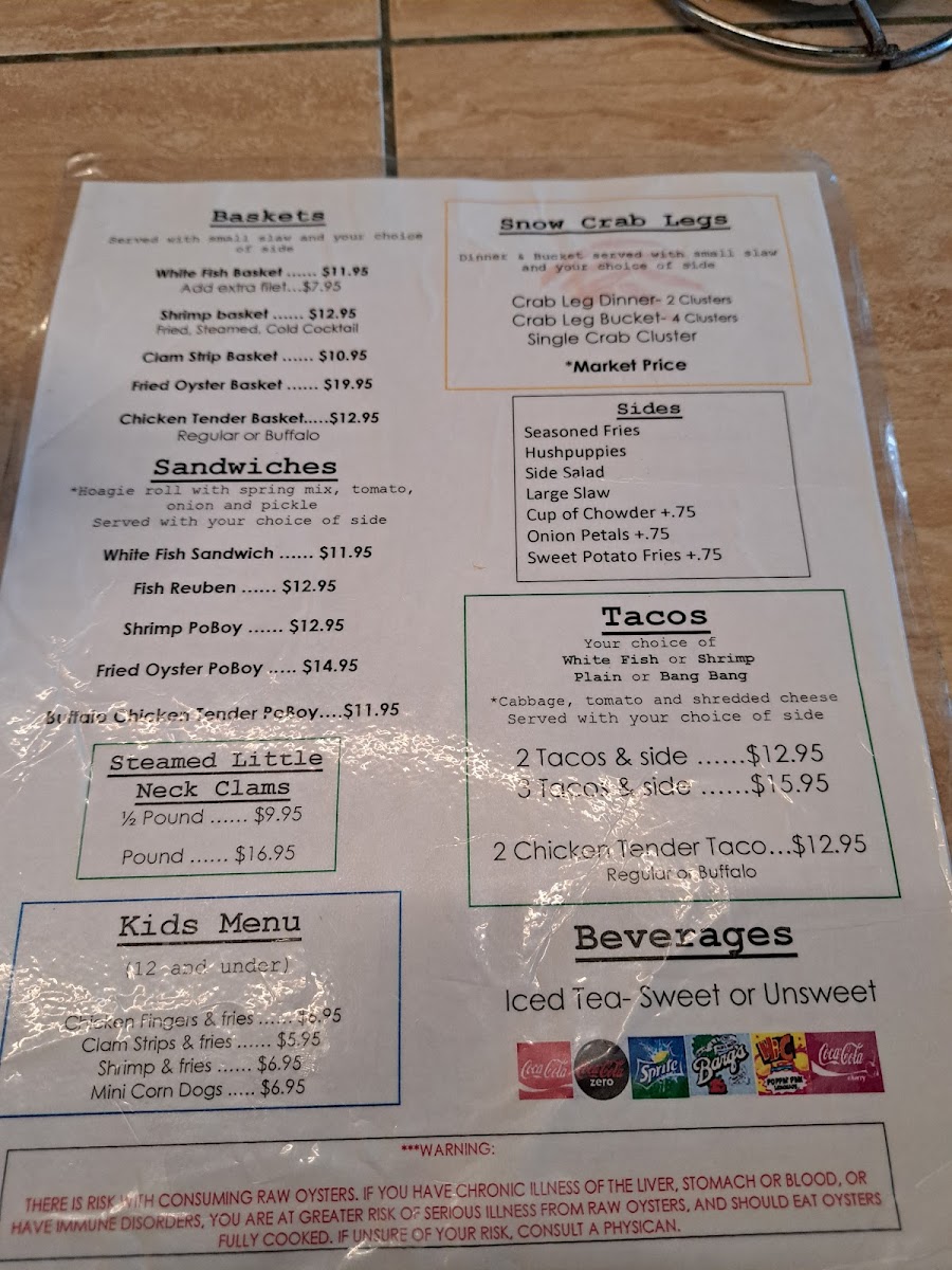 Menu Clermont Oyster Bar-3