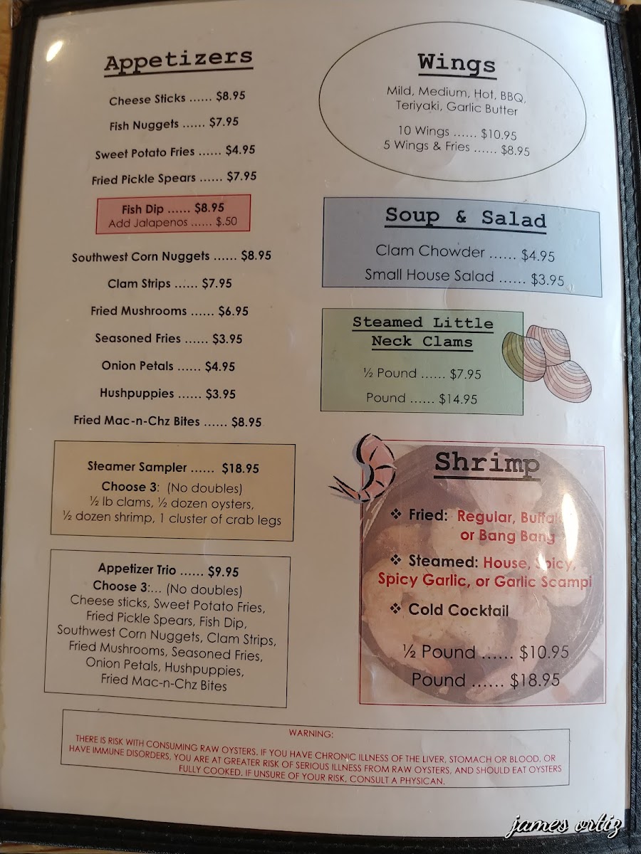 Menu Clermont Oyster Bar-8