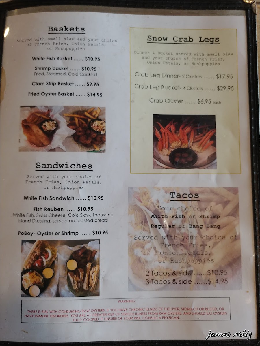 Menu Clermont Oyster Bar-9