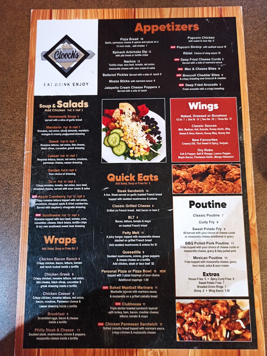 Menu Clooch’S-4