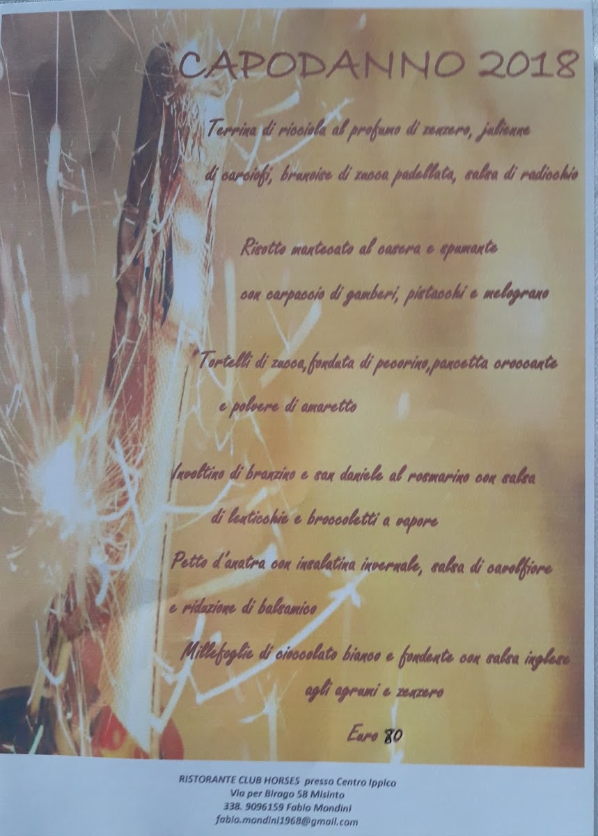 Menu Club Horses-2