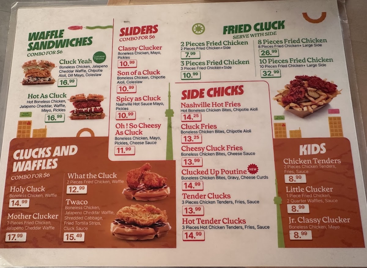 Menu Cluck Clucks Chicken And Waffles - Ajax-6