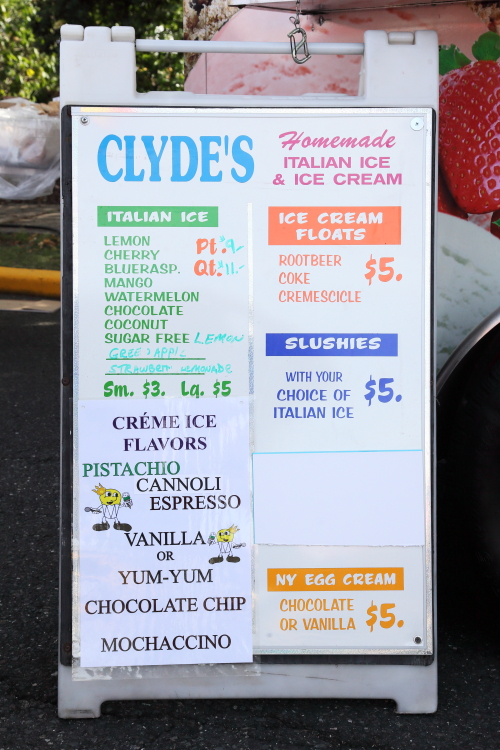 Menu Clyde's Homemade Italian Ice & Ice Cream-5