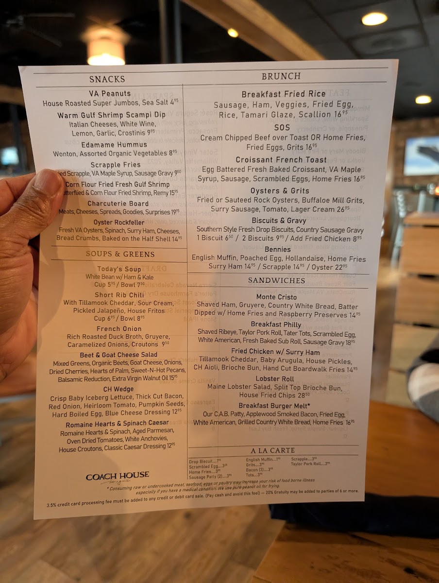 Menu Coach House Bar & Grill-2