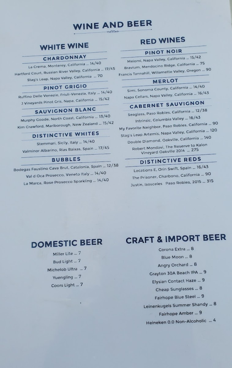 Menu Coast Restaurant At The Beach Club-6