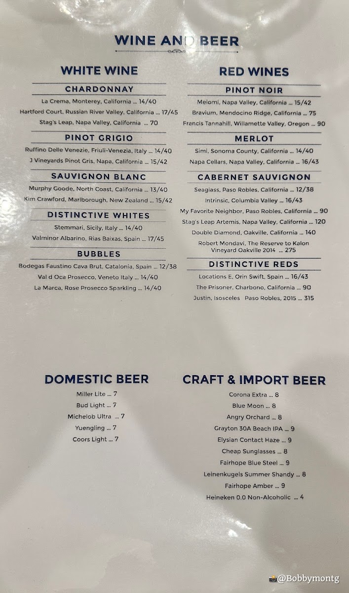Menu Coast Restaurant At The Beach Club-7