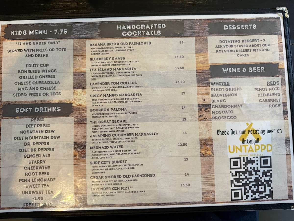 Menu Coastal Wing And Spirits Co. Sneads Ferry-4