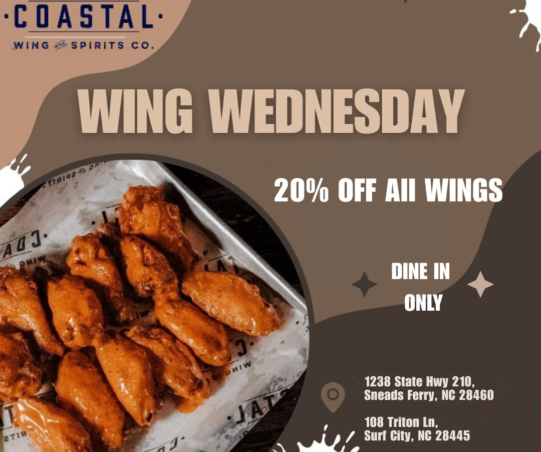 Menu Coastal Wing And Spirits Co. Sneads Ferry-8