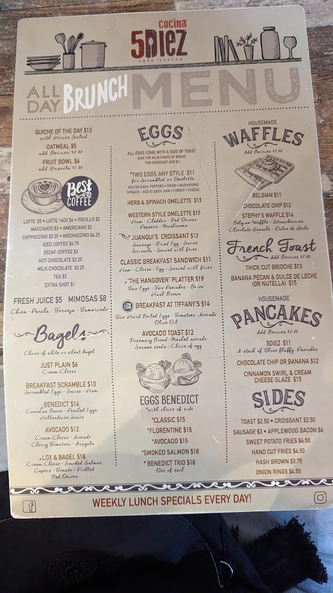 Menu Cocina 5Diez-5