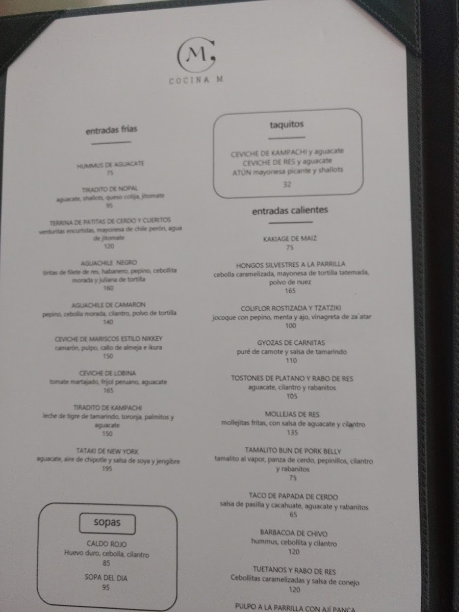 Menu Cocina M-7