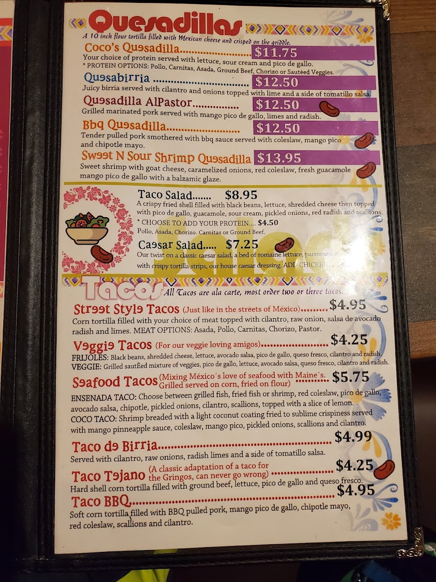 Menu Coco Bar And Grill-8