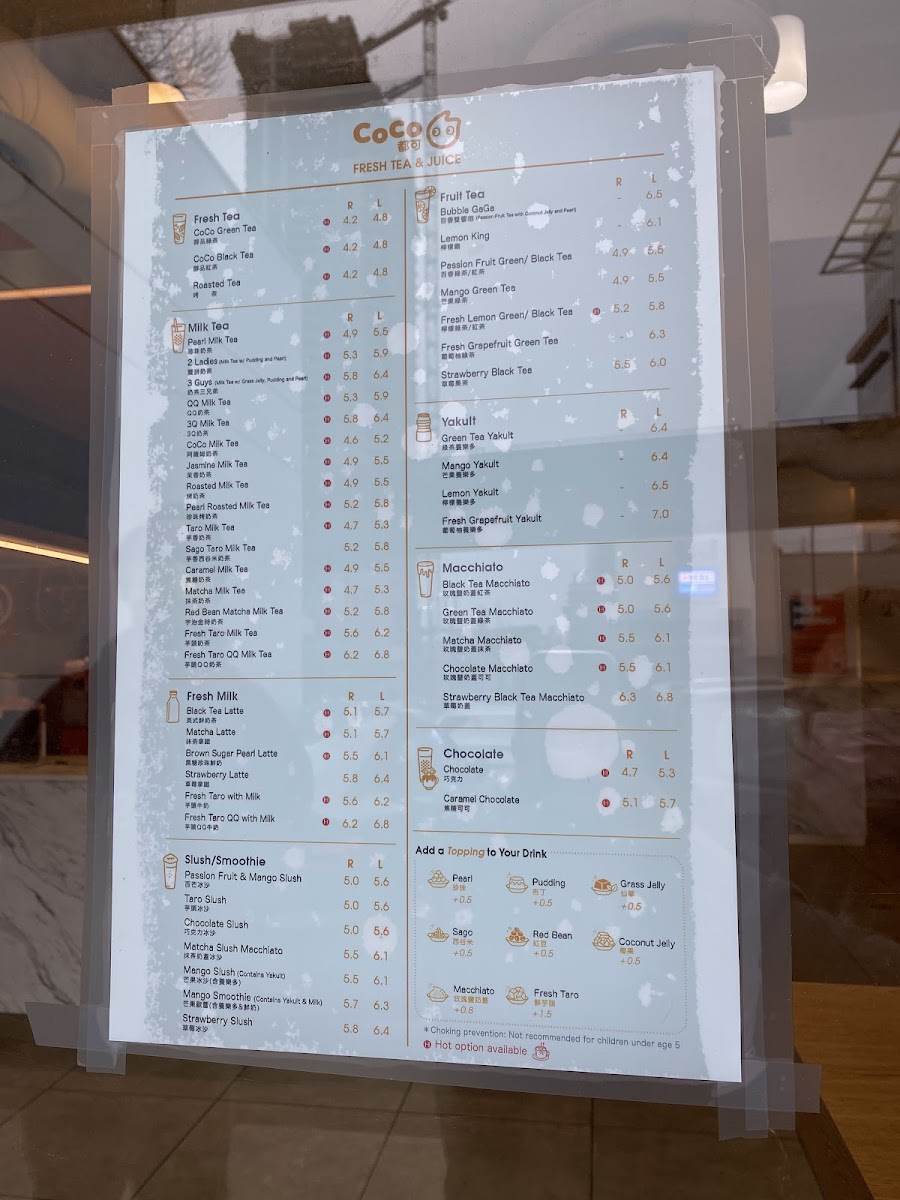 Menu Coco Bubble Tea（Brentwood）-8