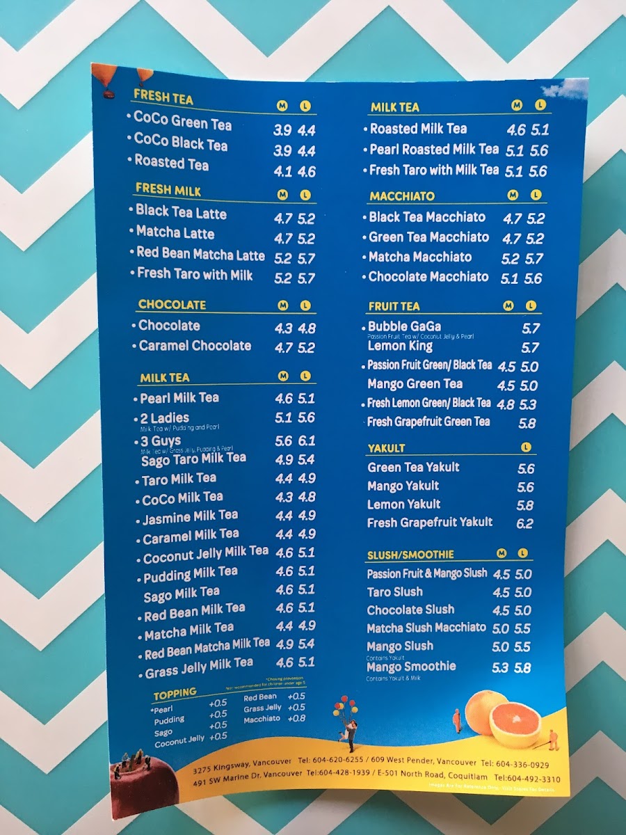 Menu Coco Bubble Tea（North Road）-6