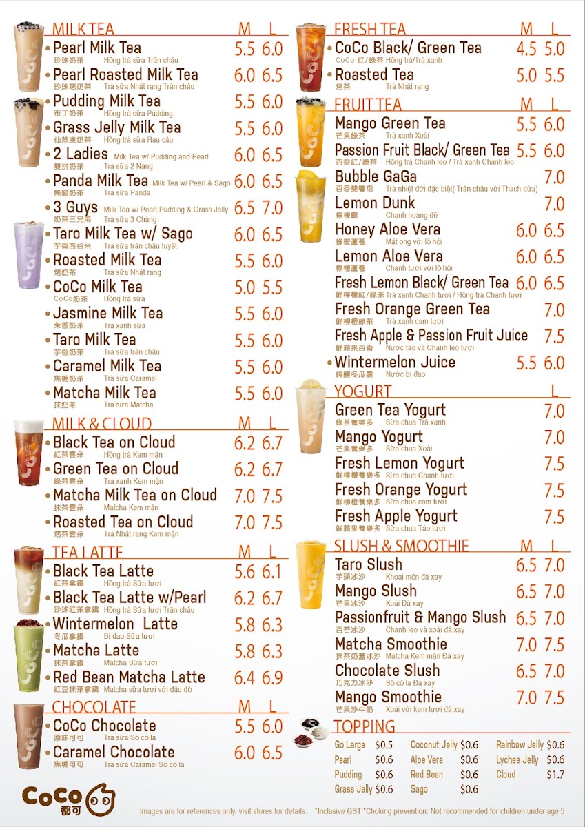 Menu Coco Fresh Tea & Juice Hobart-10