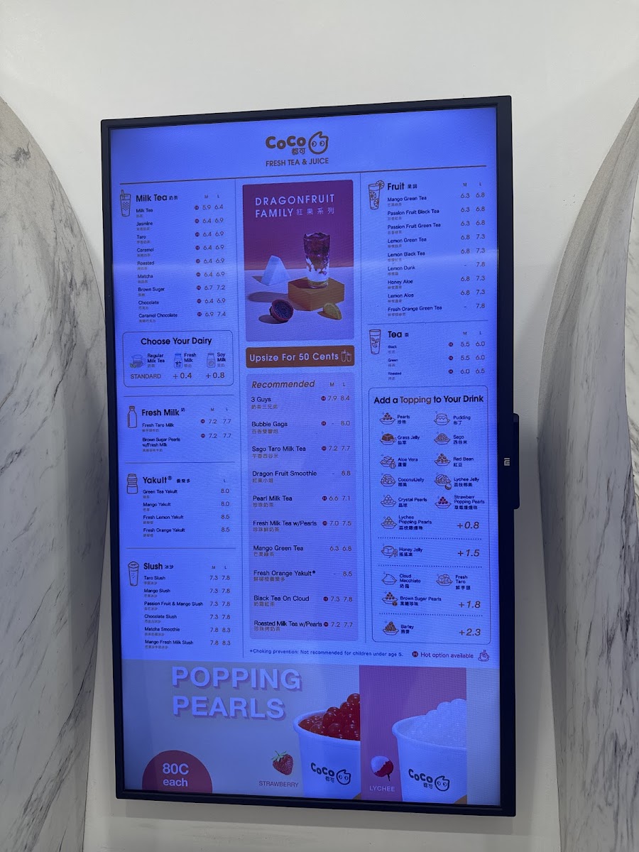 Menu Coco Fresh Tea & Juice Hobart-5
