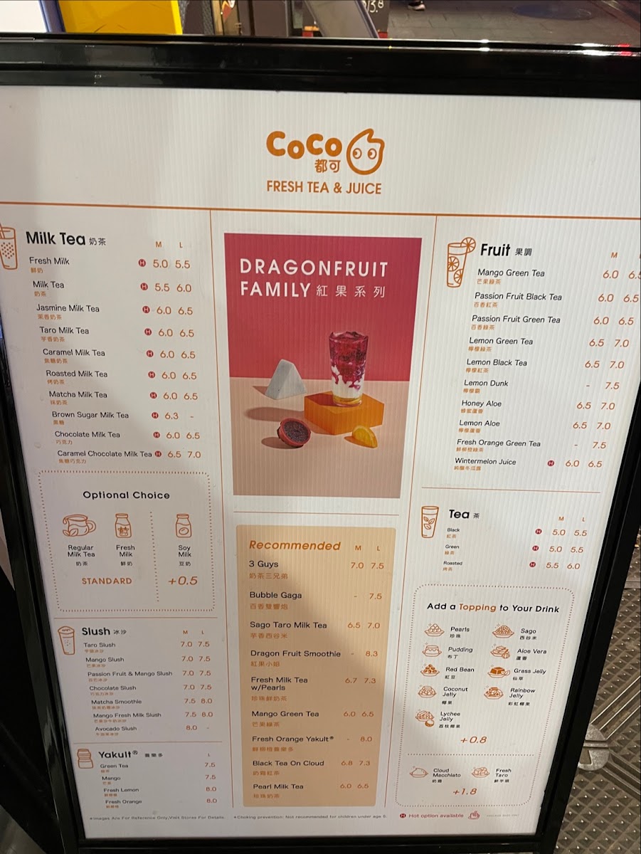Menu Coco Fresh Tea & Juice Hobart-7