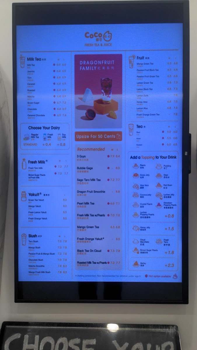 Menu Coco Fresh Tea & Juice Hobart-9