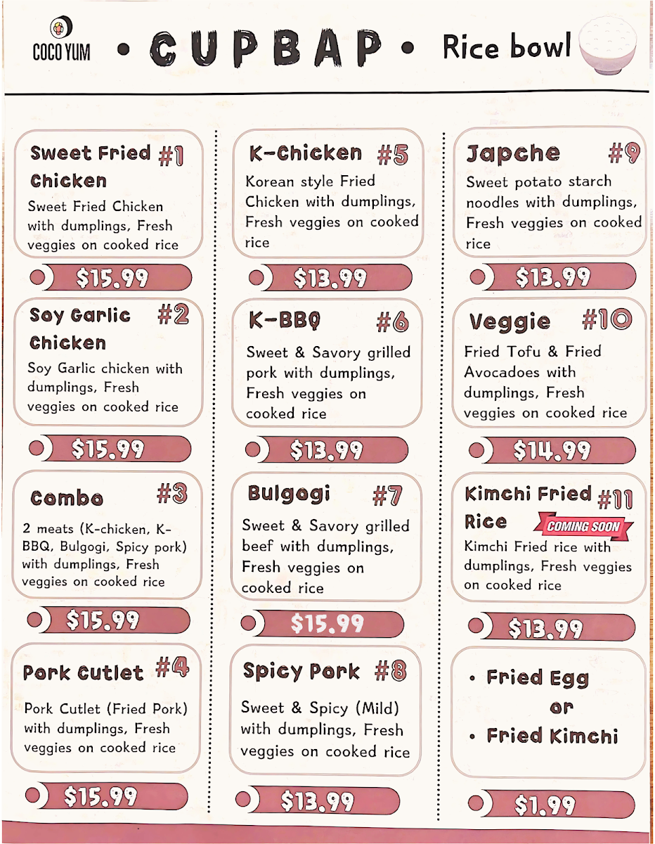 Menu Coco Yum-1