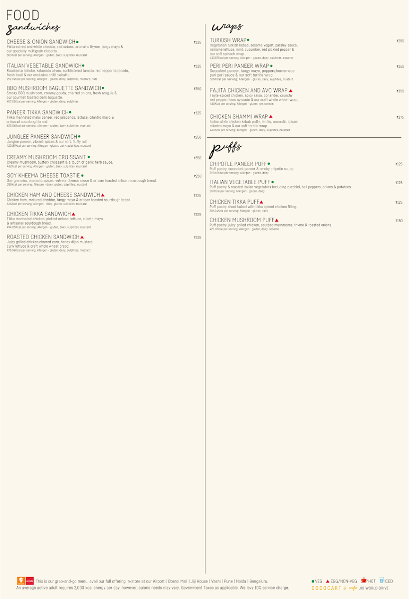 Menu Cococart & Cococafe (Jio World Drive)-8