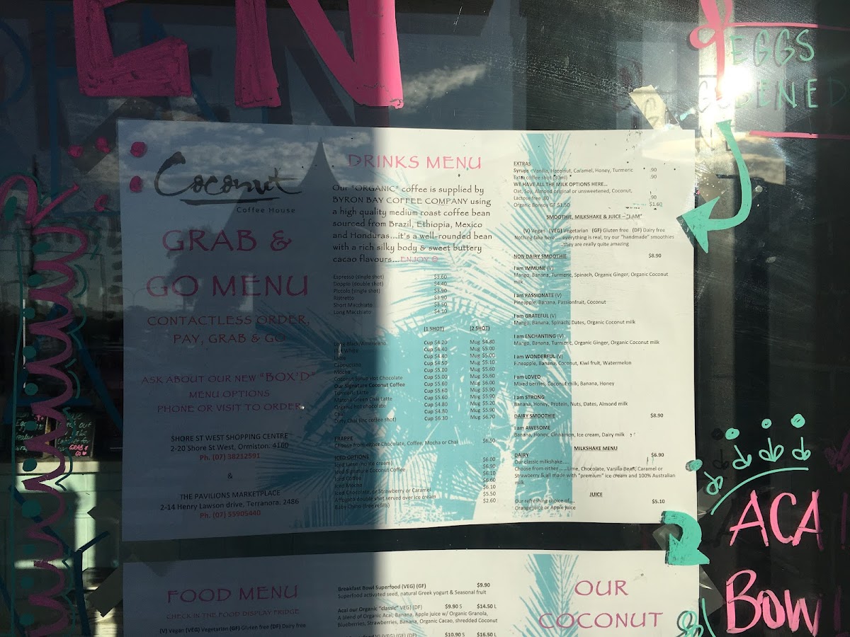 Menu Coconut Coffee House Ormiston-10