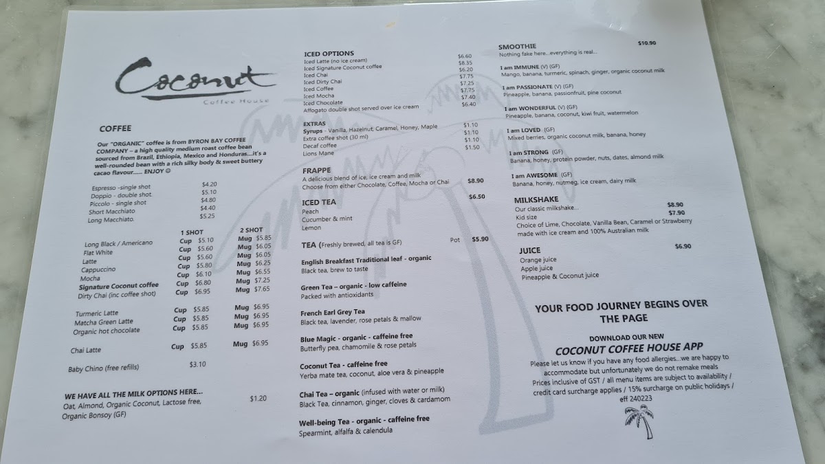 Menu Coconut Coffee House Ormiston-2