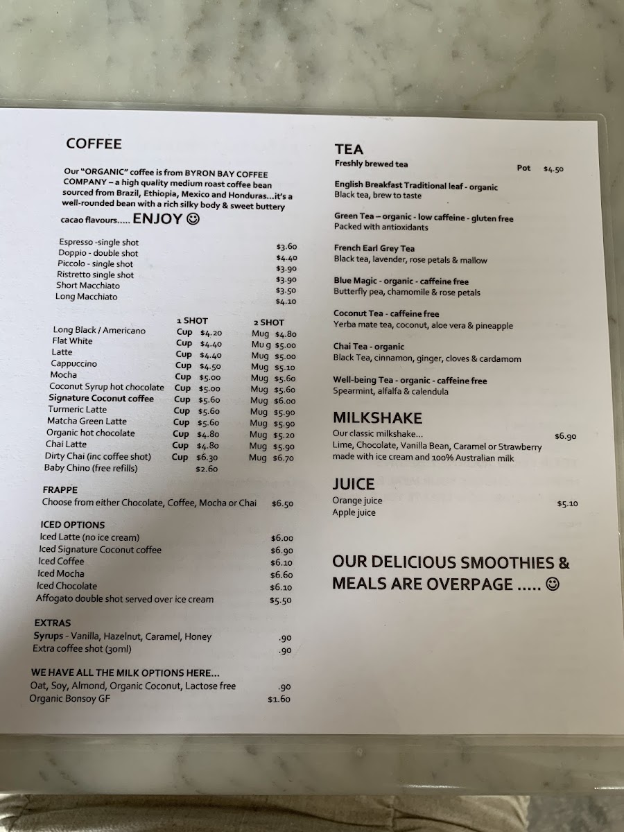 Menu Coconut Coffee House Ormiston-3