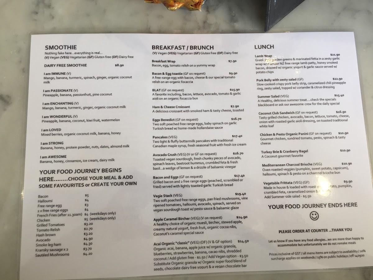 Menu Coconut Coffee House Ormiston-5