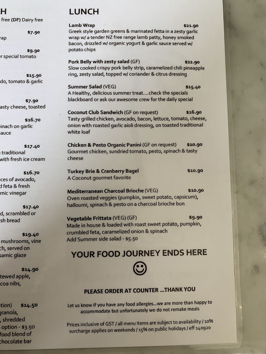 Menu Coconut Coffee House Ormiston-7